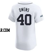 Tyler Owens Men's Detroit Tigers White Elite Home Patch Jersey