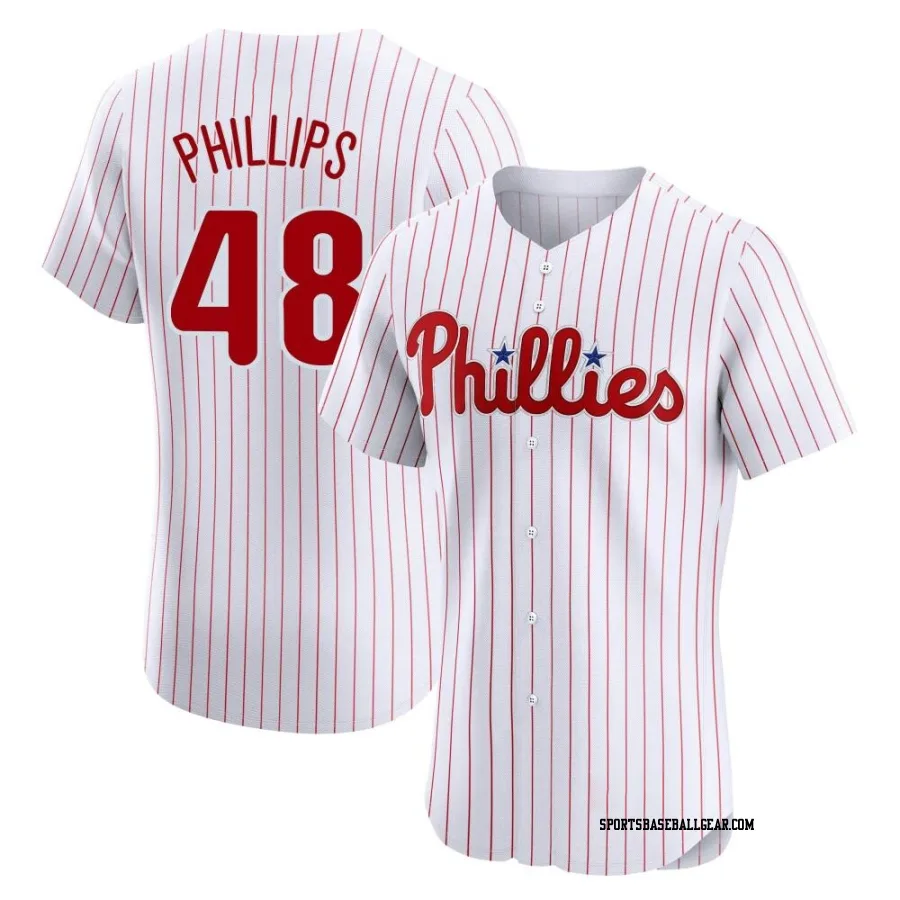 Tyler Phillips Men's Philadelphia Phillies White Elite Home Jersey