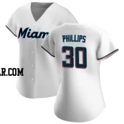 Tyler Phillips Women's Miami Marlins White Authentic Home Jersey
