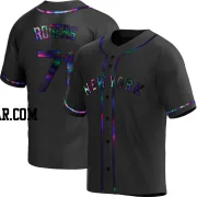 Tyler Rogers Men's New York Mets Black Holographic Replica Alternate Jersey