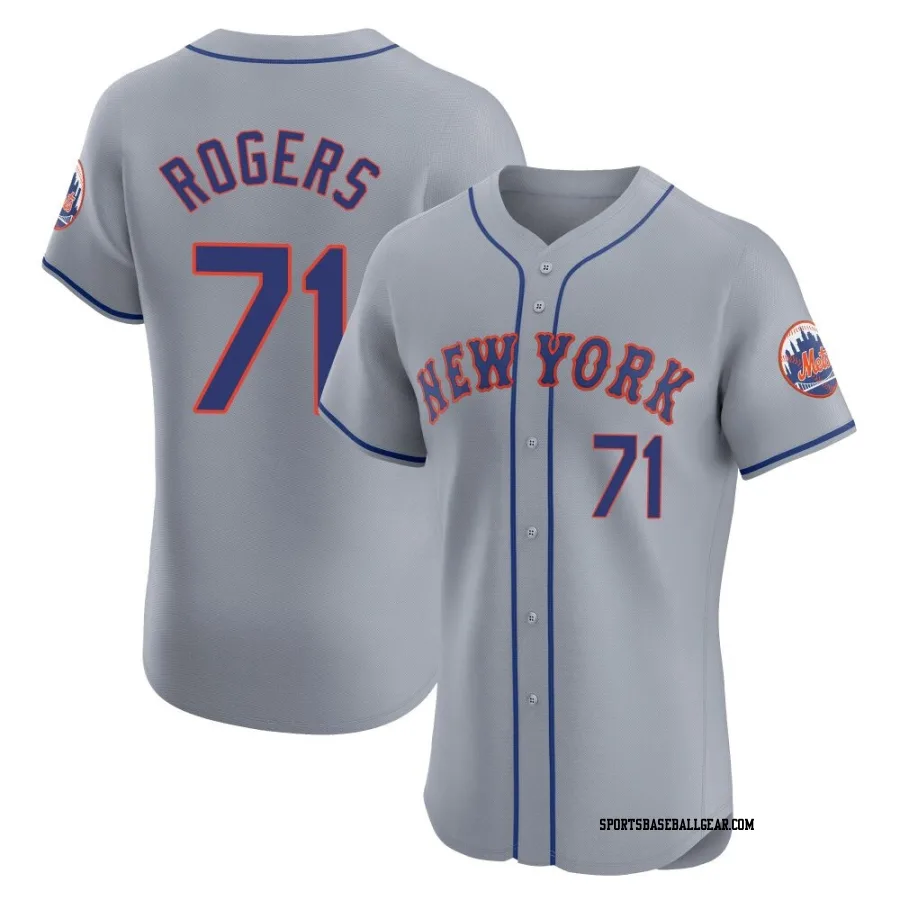 Tyler Rogers Men's New York Mets Gray Elite Road Jersey