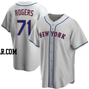 Tyler Rogers Men's New York Mets Gray Replica Road Jersey