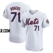 Tyler Rogers Men's New York Mets White Elite Home Patch Jersey