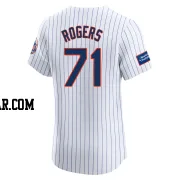 Tyler Rogers Men's New York Mets White Elite Home Patch Jersey