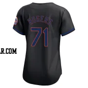 Tyler Rogers Women's New York Mets Black Limited Alternate Jersey