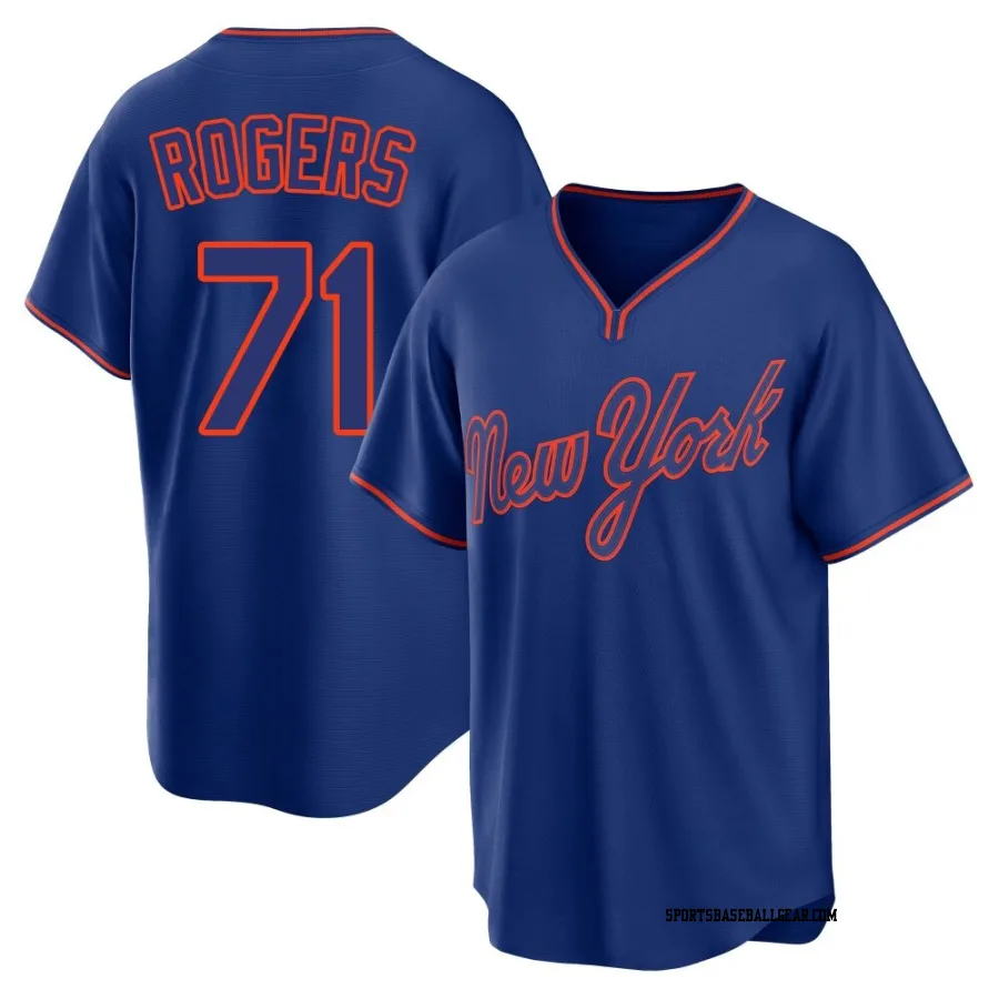 Tyler Rogers Youth New York Mets Royal Replica Alternate 2 Jersey