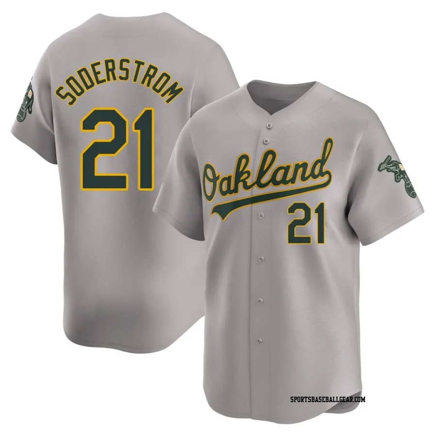 Tyler Soderstrom Men's Oakland Athletics Gray Limited Away Jersey