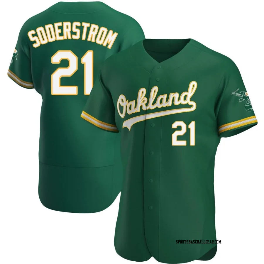 Tyler Soderstrom Men's Oakland Athletics Green Authentic Kelly Alternate Jersey