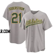 Tyler Soderstrom Youth Oakland Athletics Gray Replica Away 2.0 Jersey