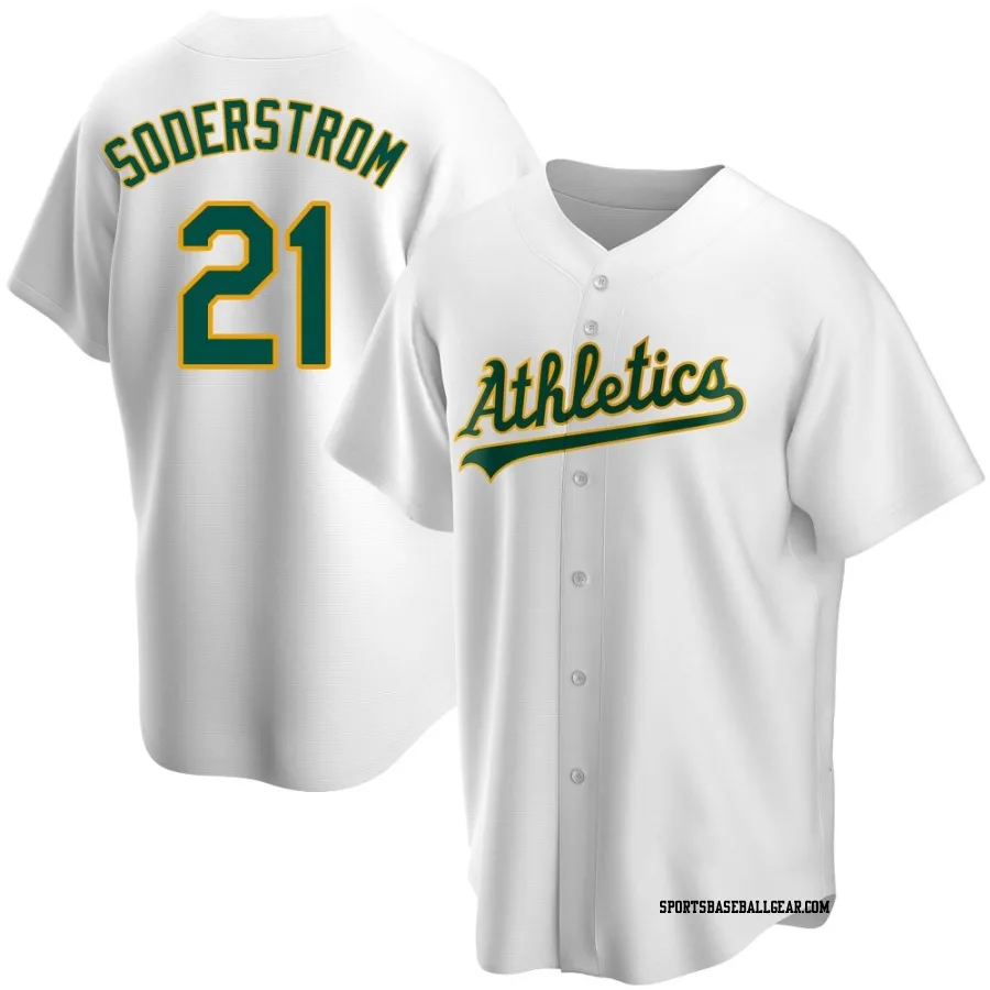 Tyler Soderstrom Youth Oakland Athletics White Replica Home Jersey