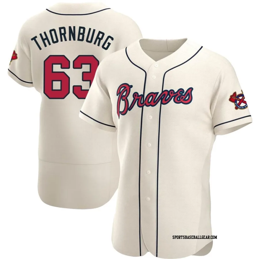 Tyler Thornburg Men's Atlanta Braves Cream Authentic Alternate Jersey