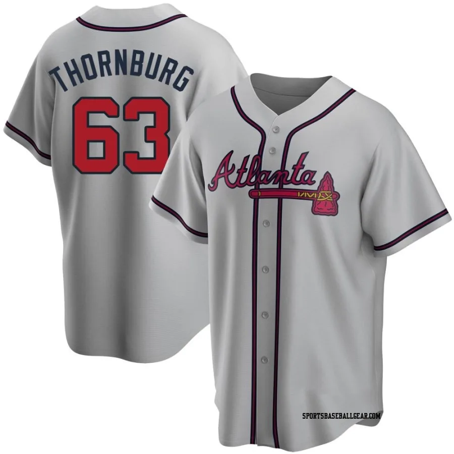 Tyler Thornburg Men's Atlanta Braves Gray Replica Road Jersey