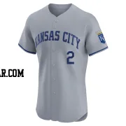 Tyler Tolbert Men's Kansas City Royals Gray Elite Road Jersey
