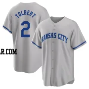 Tyler Tolbert Men's Kansas City Royals Gray Replica 2022 Road Jersey
