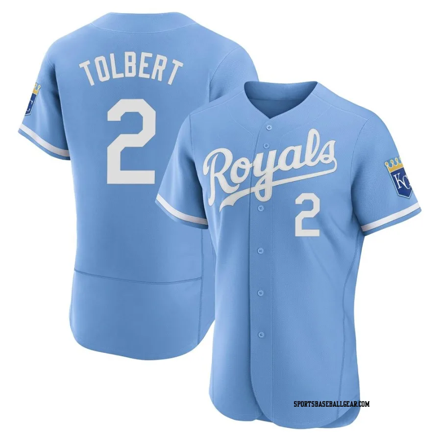 Tyler Tolbert Men's Kansas City Royals Light Blue Authentic 2022 Alternate Jersey