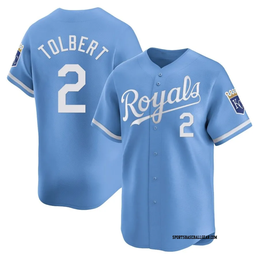 Tyler Tolbert Men's Kansas City Royals Light Blue Limited Alternate Jersey