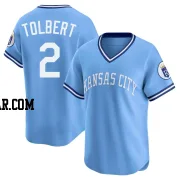 Tyler Tolbert Men's Kansas City Royals Light Blue Limited Throwback Cooperstown Collection Jersey