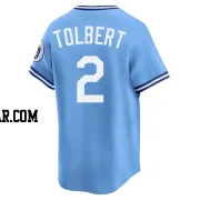 Tyler Tolbert Men's Kansas City Royals Light Blue Limited Throwback Cooperstown Collection Jersey