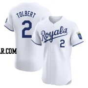 Tyler Tolbert Men's Kansas City Royals White Elite Home Jersey