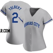 Tyler Tolbert Women's Kansas City Royals Gray Replica 2022 Road Jersey