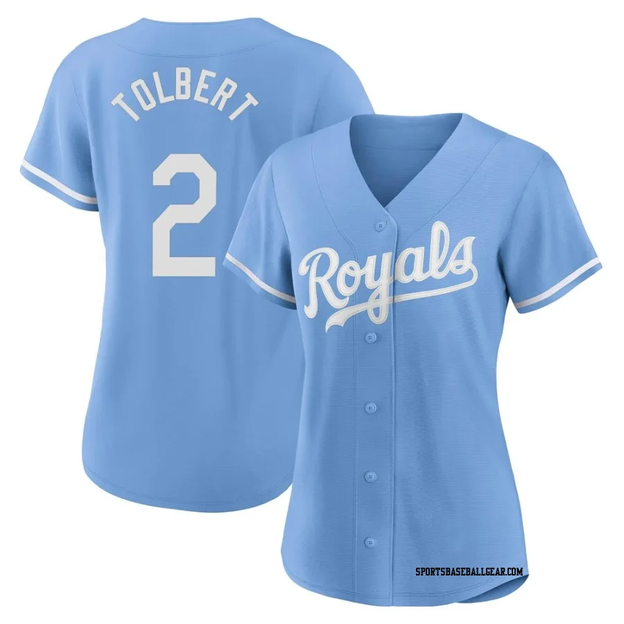 Tyler Tolbert Women's Kansas City Royals Light Blue Authentic 2022 Alternate Jersey