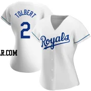 Tyler Tolbert Women's Kansas City Royals White Authentic Home Jersey