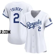 Tyler Tolbert Women's Kansas City Royals White Limited Home Jersey