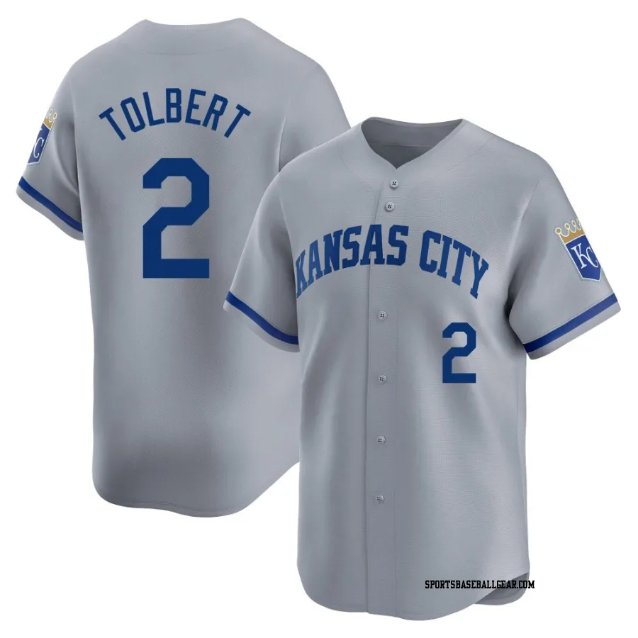 Tyler Tolbert Youth Kansas City Royals Gray Limited Away Jersey