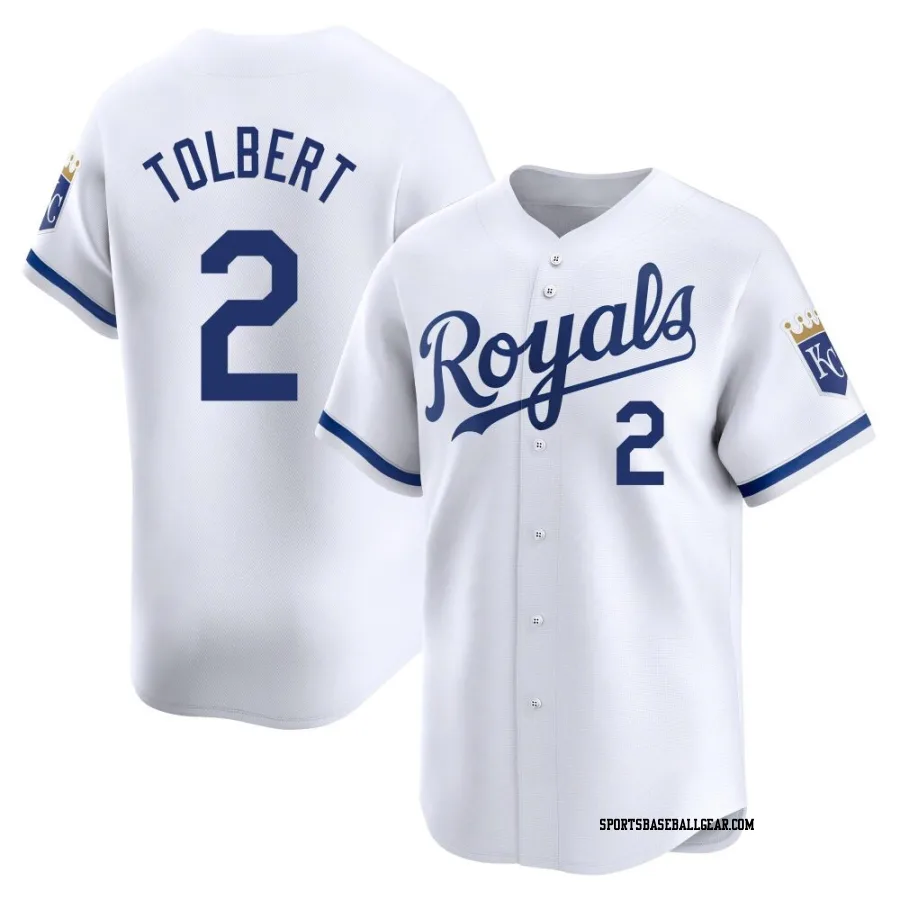Tyler Tolbert Youth Kansas City Royals White Limited Home Jersey
