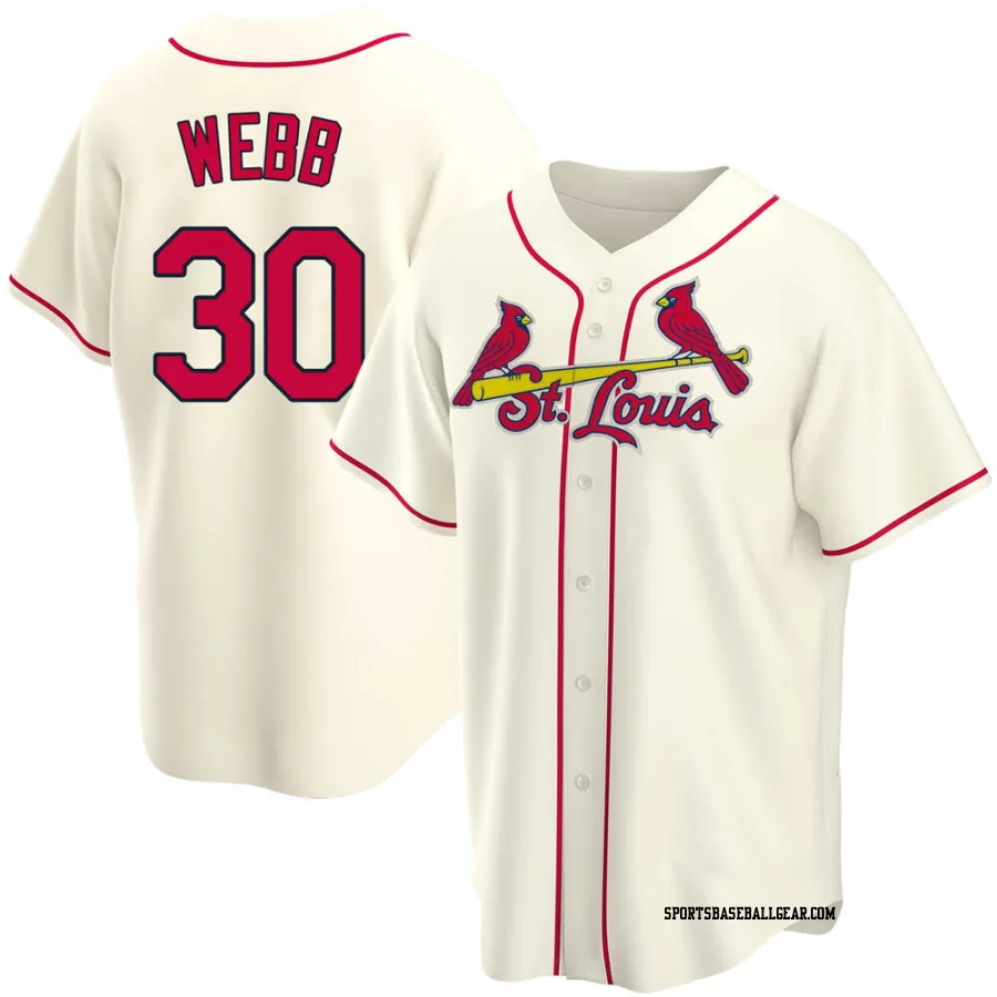 Tyler Webb Youth St. Louis Cardinals Cream Replica Alternate Jersey