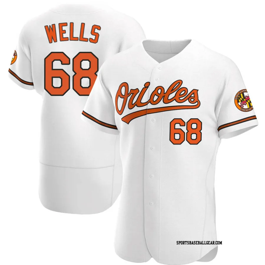 Tyler Wells Men's Baltimore Orioles White Authentic Home Jersey