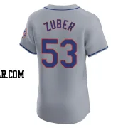 Tyler Zuber Men's New York Mets Gray Elite Road Jersey