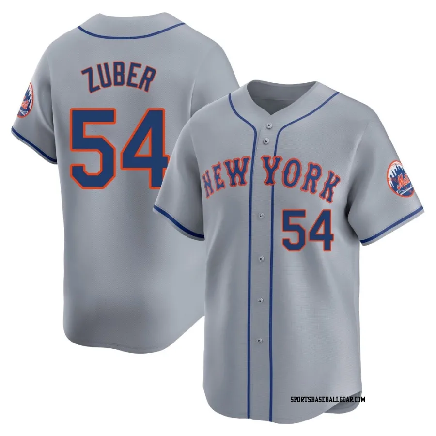 Tyler Zuber Men's New York Mets Gray Limited Away Jersey