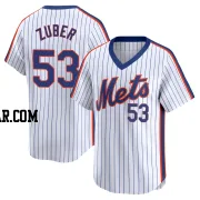 Tyler Zuber Men's New York Mets White Limited Cooperstown Collection Jersey
