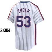 Tyler Zuber Men's New York Mets White Limited Cooperstown Collection Jersey