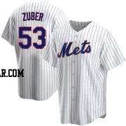 Tyler Zuber Men's New York Mets White Replica Home Jersey