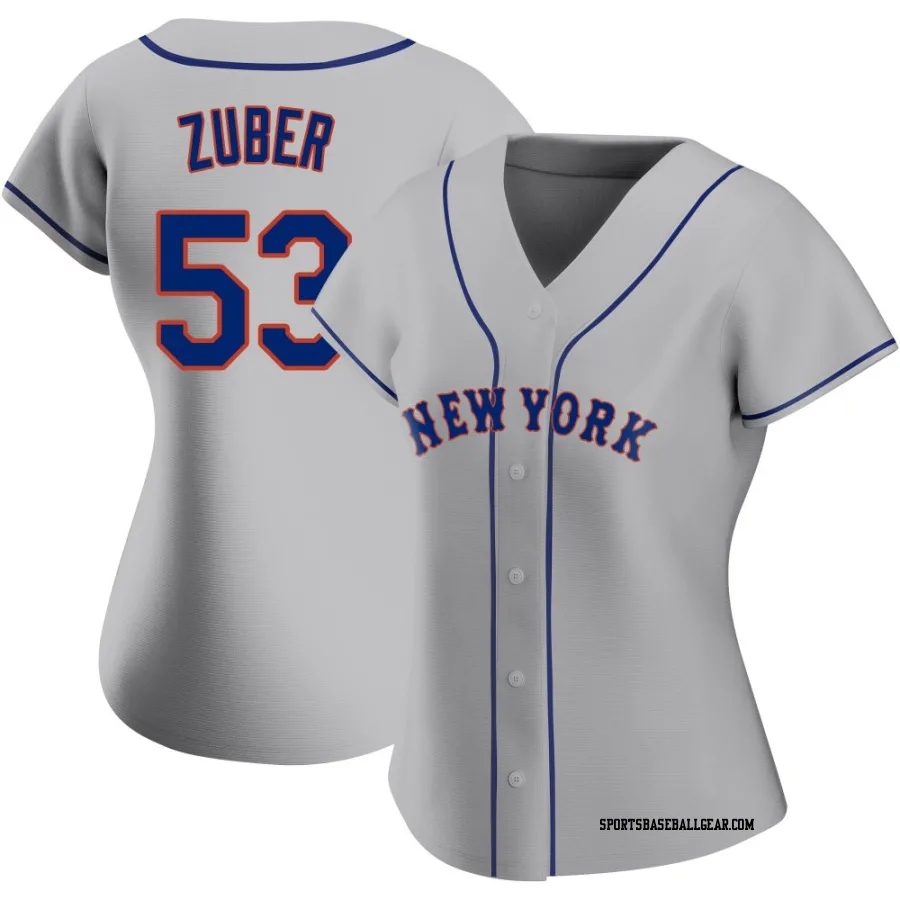 Tyler Zuber Women's New York Mets Gray Authentic Road Jersey
