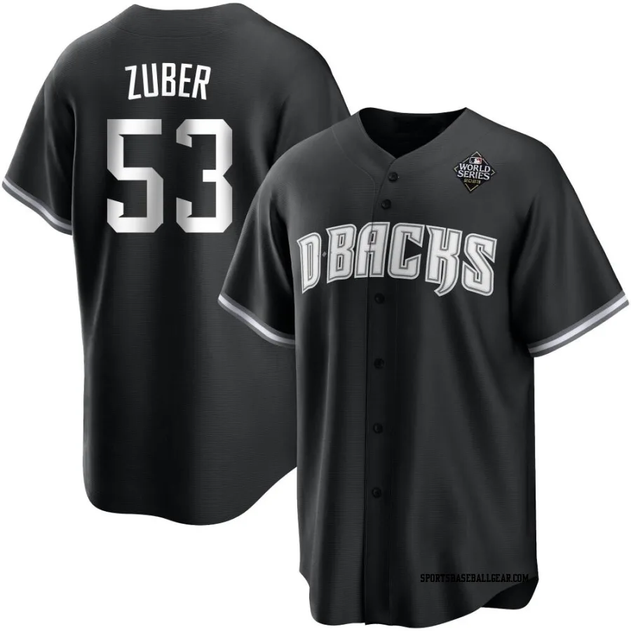 Tyler Zuber Youth Arizona Diamondbacks White Replica Black 2023 World Series Jersey