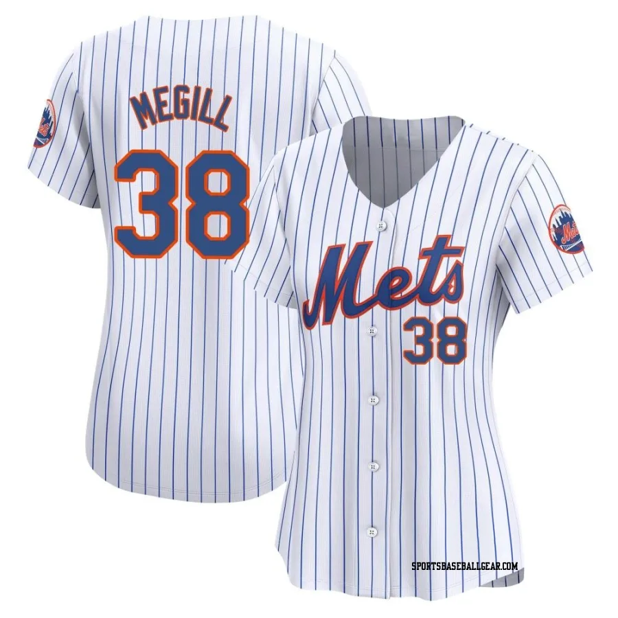 Tylor Megill Women's New York Mets White Limited Home Jersey