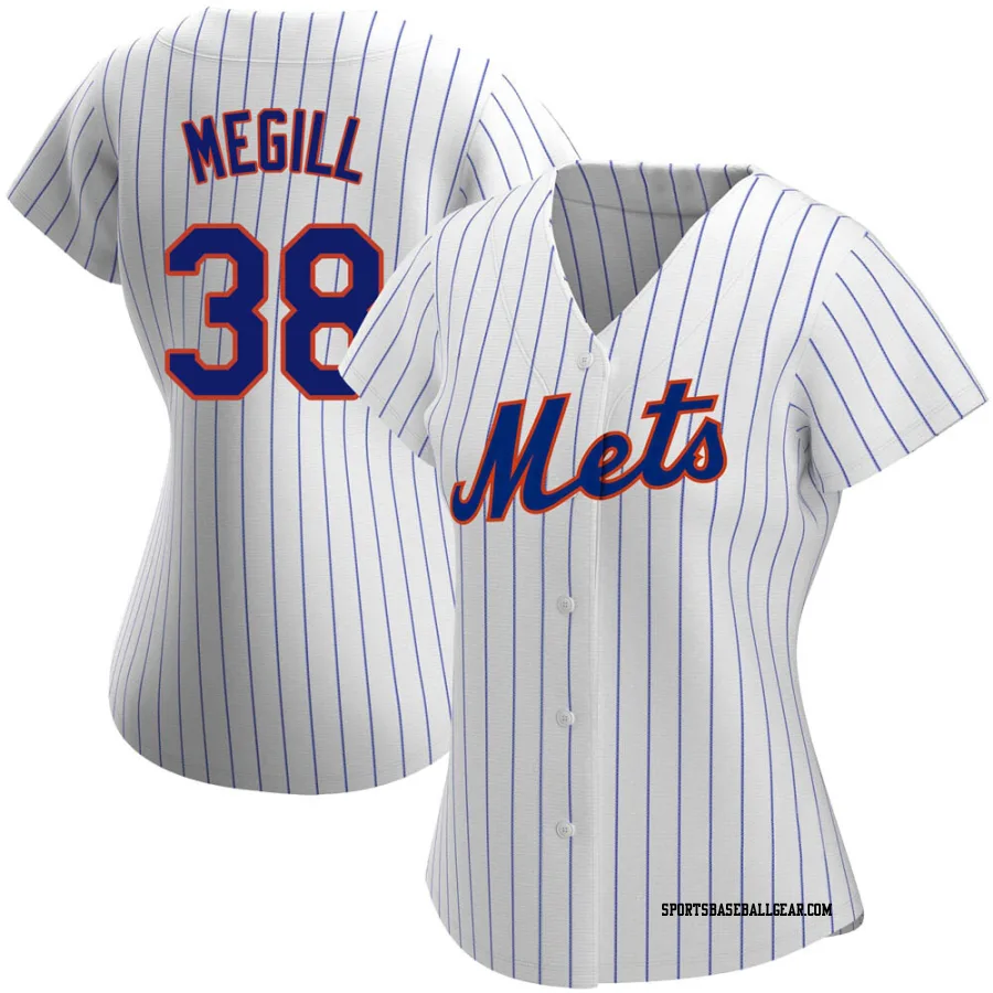Tylor Megill Women's New York Mets White Replica Home Jersey