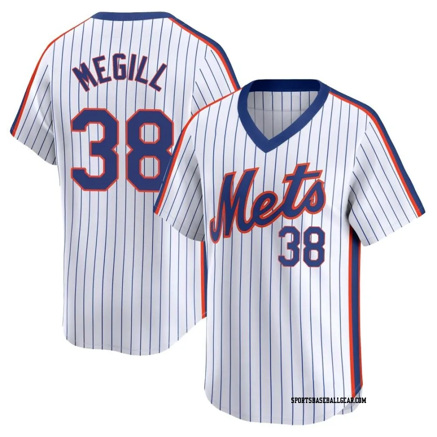 Tylor Megill Youth New York Mets White Limited Cooperstown Collection Jersey