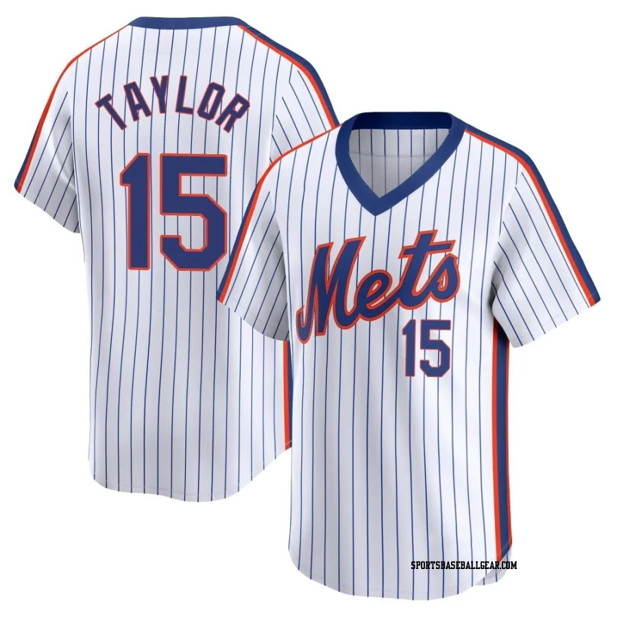 Tyrone Taylor Men's New York Mets White Limited Cooperstown Collection Jersey