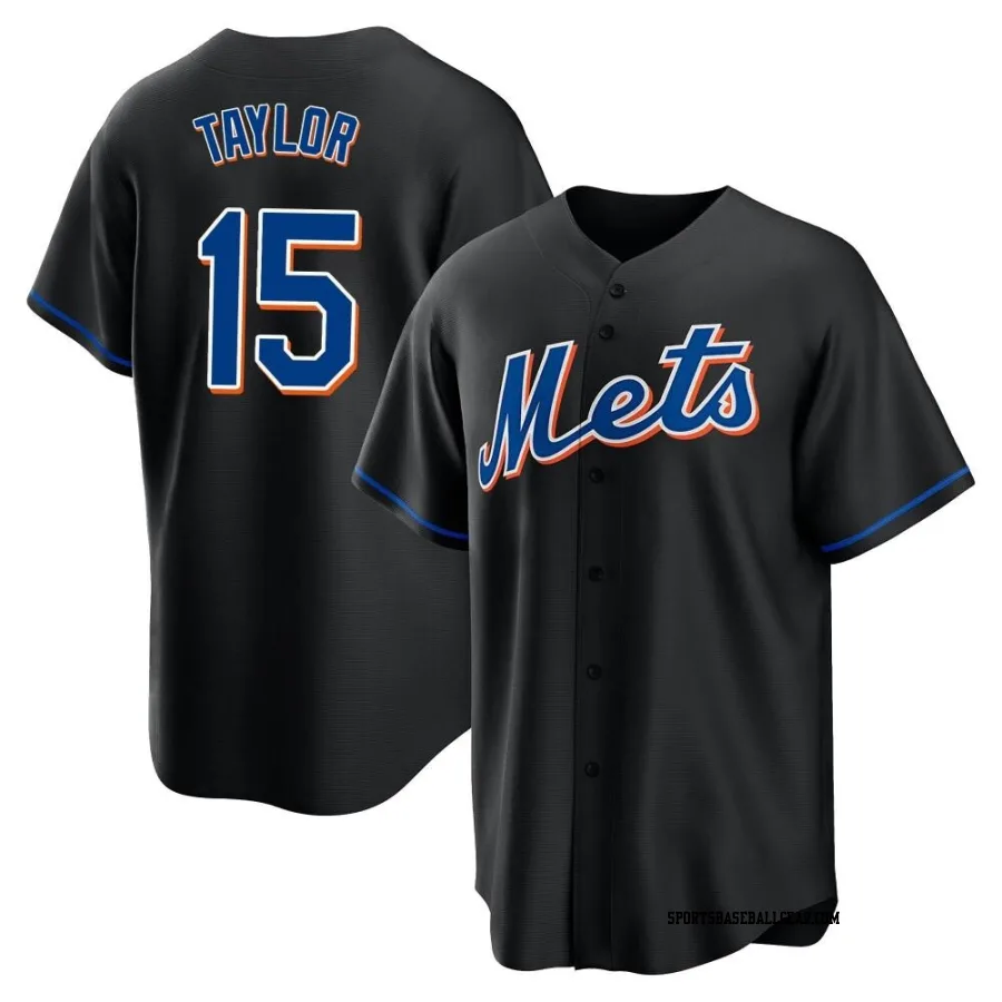Tyrone Taylor Youth New York Mets Black Replica 2022 Alternate Jersey