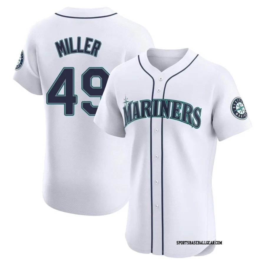 Tyson Miller Men's Seattle Mariners White Elite Home Jersey