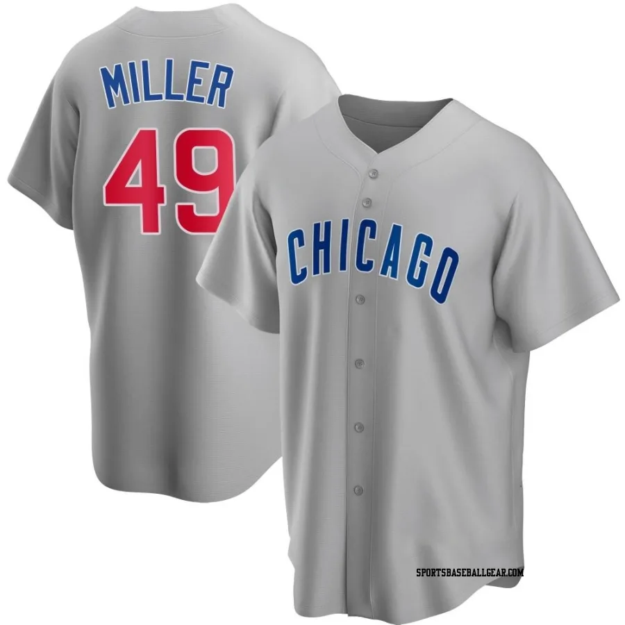 Tyson Miller Youth Chicago Cubs Gray Replica Road Jersey