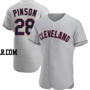 Vada Pinson Men's Cleveland Guardians Gray Authentic Road Jersey