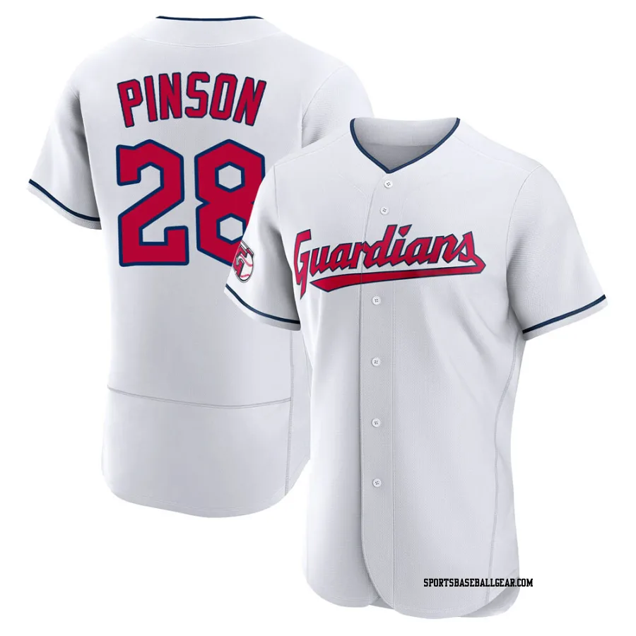 Vada Pinson Men's Cleveland Guardians White Authentic Home Jersey