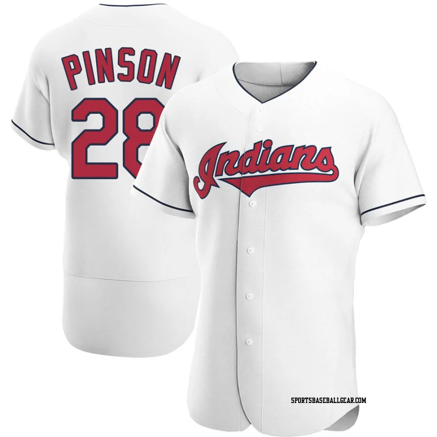 Vada Pinson Men's Cleveland Guardians White Authentic Home Jersey