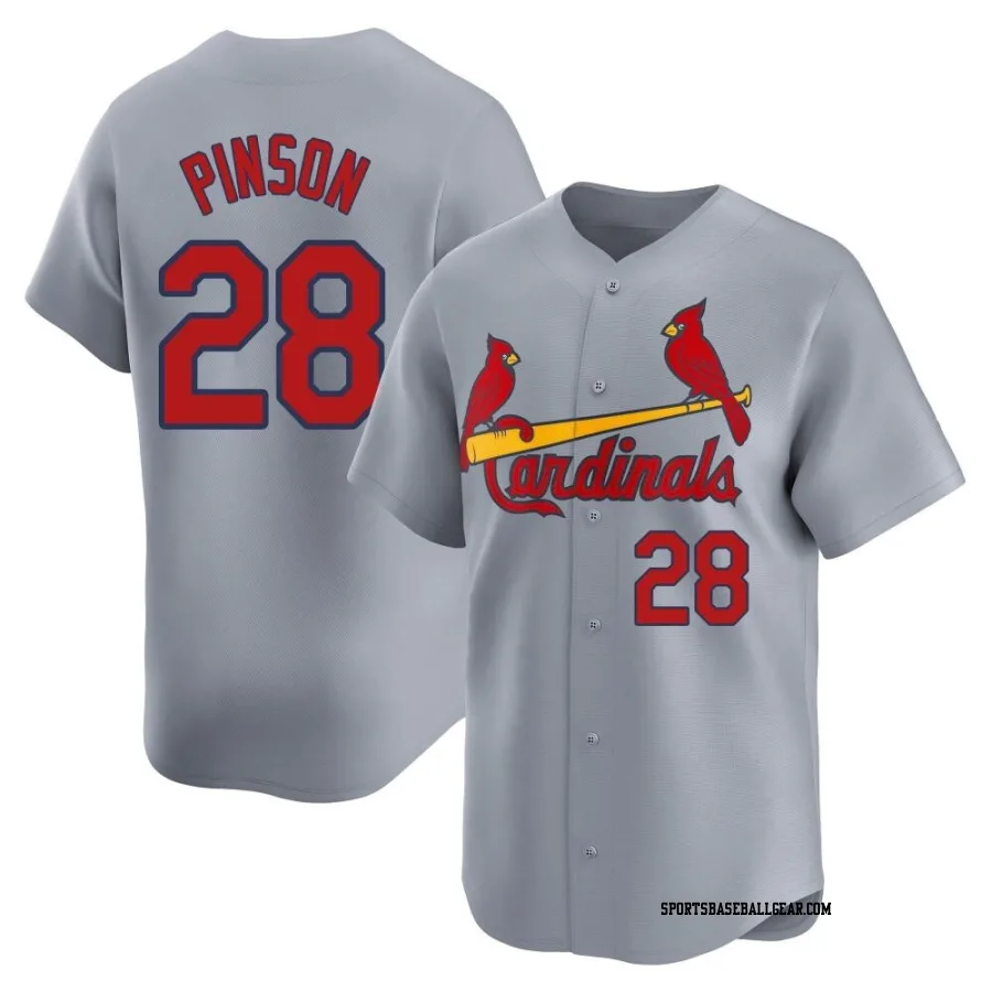 Vada Pinson Men's St. Louis Cardinals Gray Limited Away Jersey