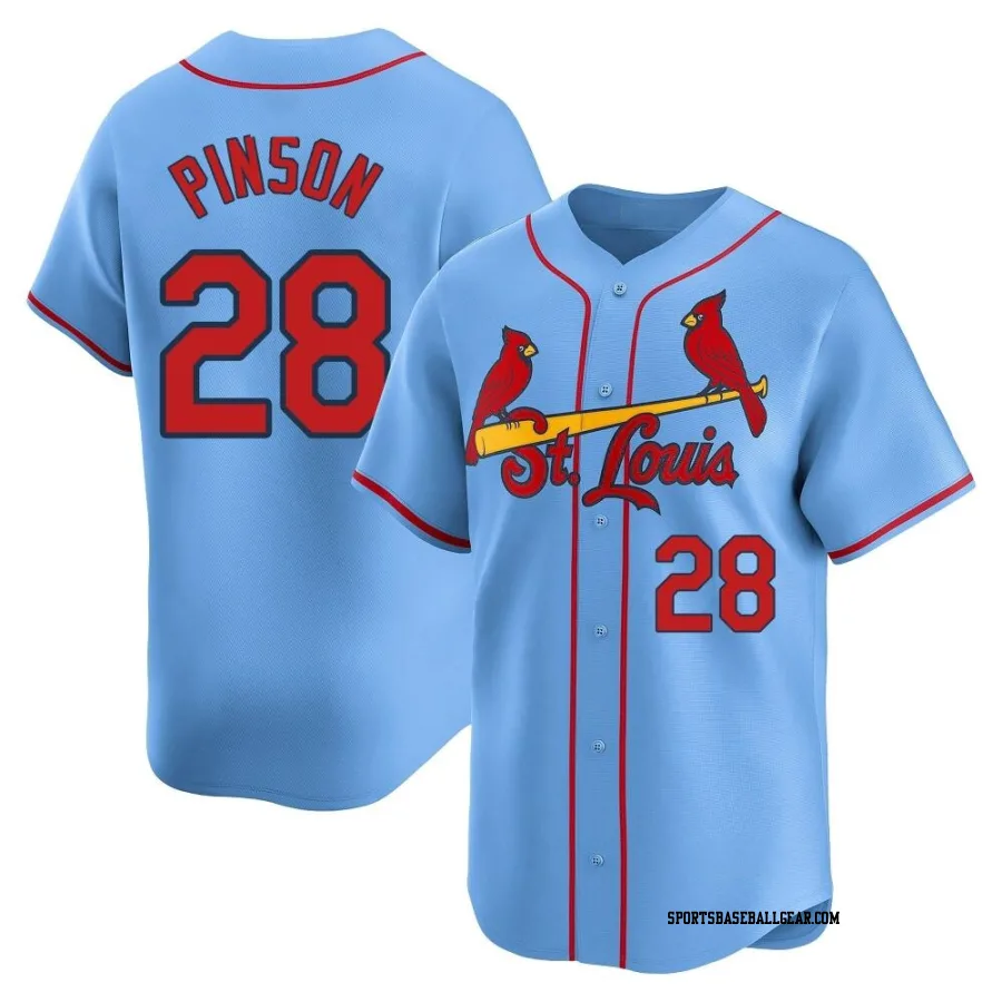 Vada Pinson Men's St. Louis Cardinals Light Blue Limited Alternate Jersey